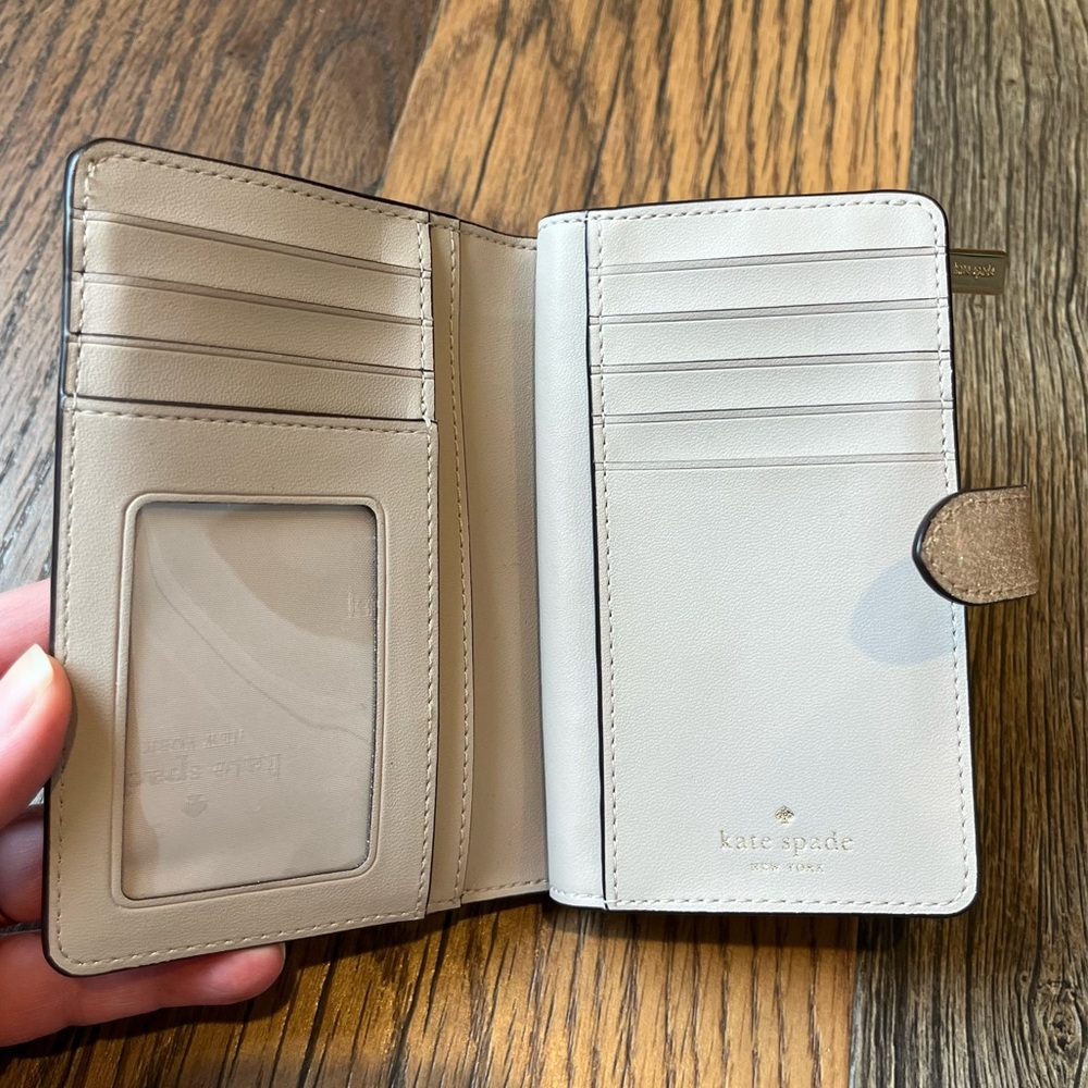 Kate Spade Glitter Gold Wallet - Picture 3 of 10